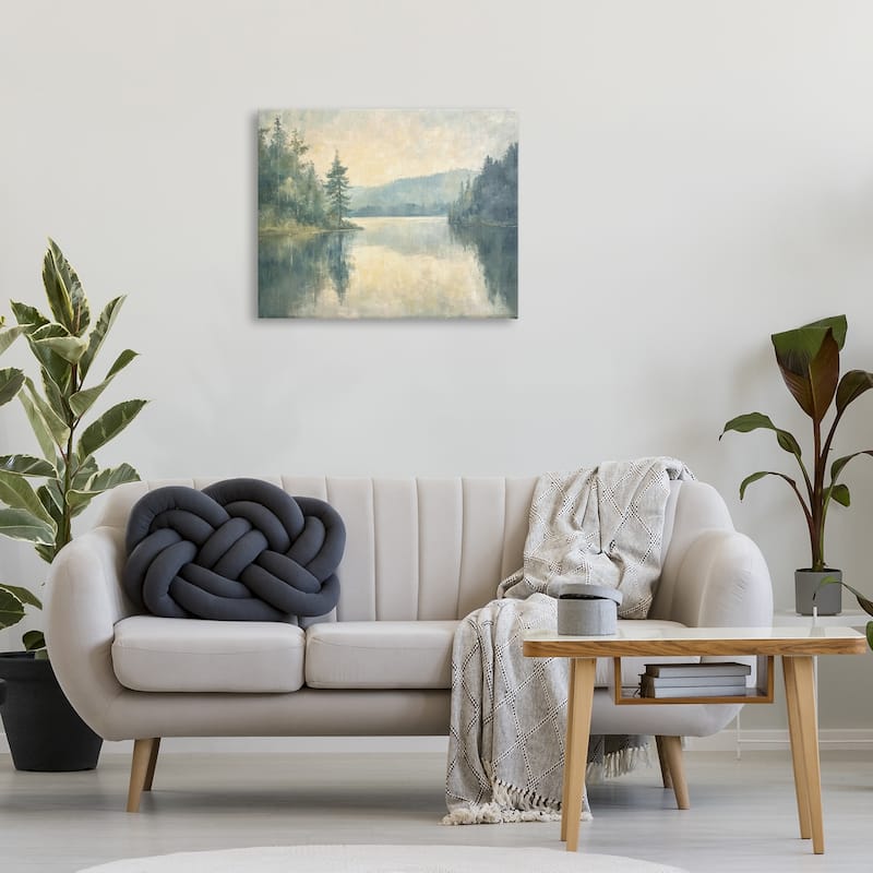 Stupell Mountain's Reflection Landscape Canvas Wall Art Design By Petal Prints Design