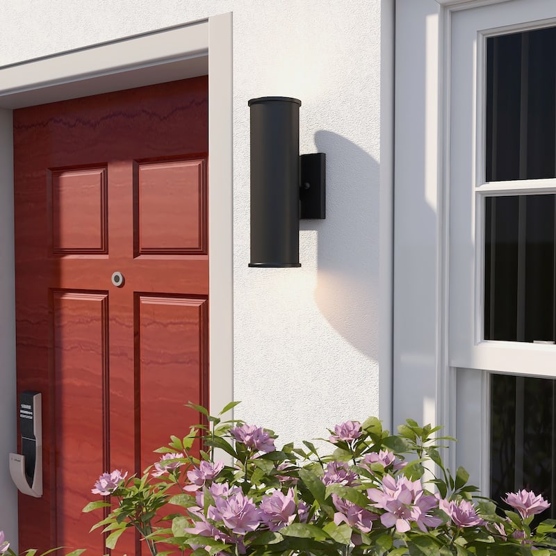 Modern 12.5 Inch LED Cylinders Outdoor Wall Sconce