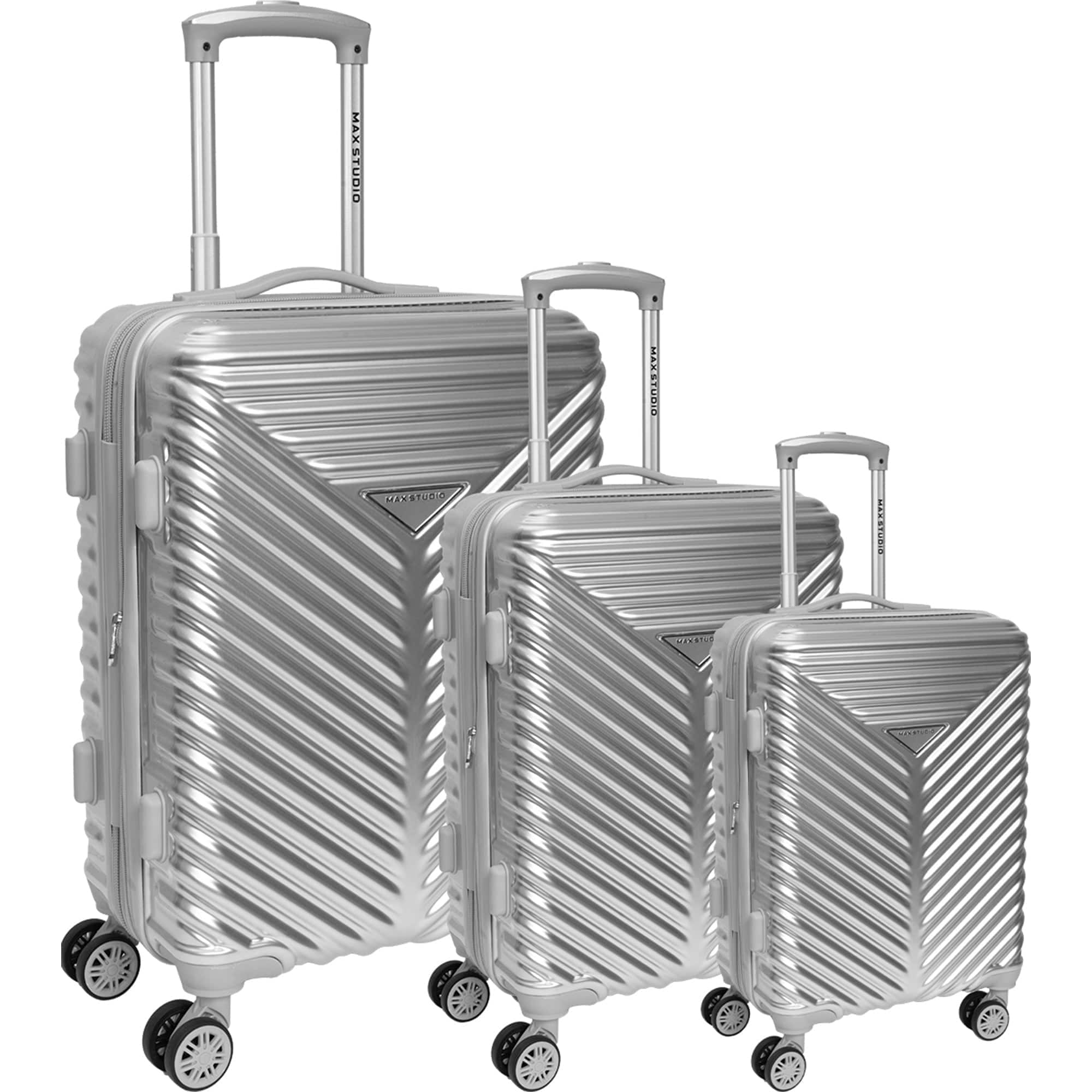 Max Studio 3 Piece Auckland Hardshell Expandable Lightweight