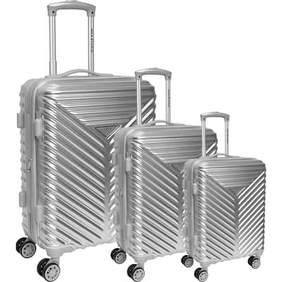 Max Studio 3 Piece Auckland Hardshell Expandable Lightweight Suitcase Double Spinner Wheels Luggage Set