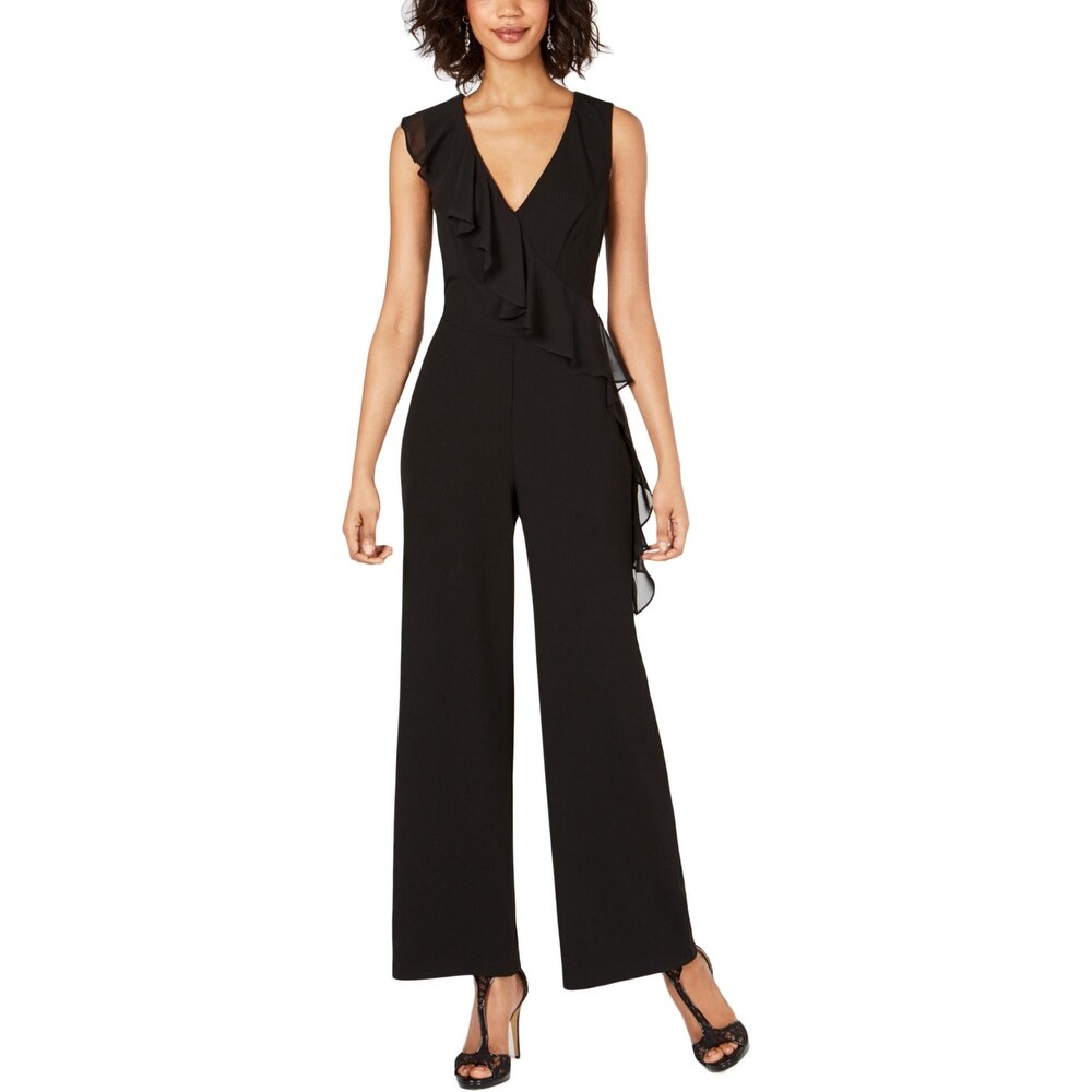 connected cold shoulder wide leg jumpsuit