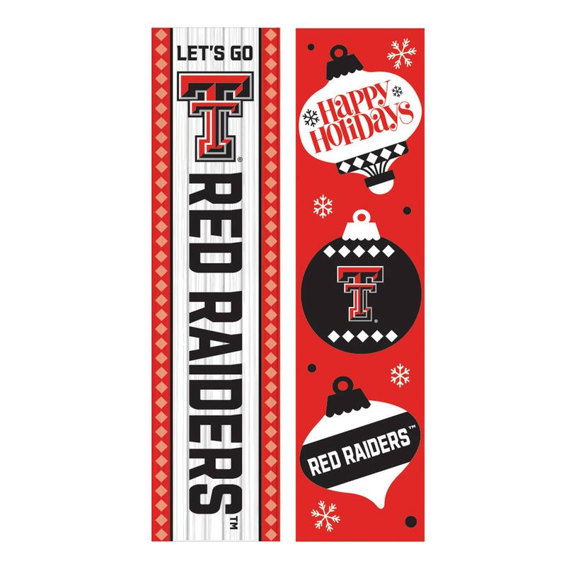 47" Double Sided Seasonal Porch Leaner, Texas Tech University - 47" x 11.25"