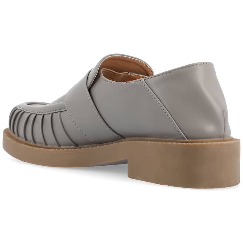 Journee Collection Women's Lakenn Slip On Crash Back Loafer Flats