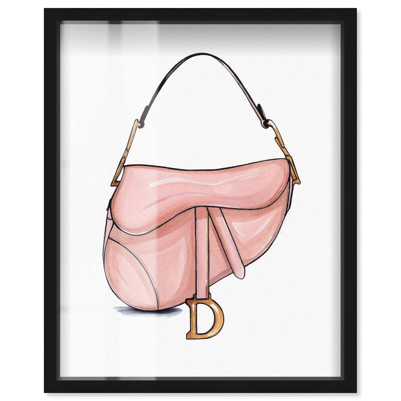 Doll Memories - Blush Pink Bag Shadowbox by Art Remedy - Black - 24" x 30"