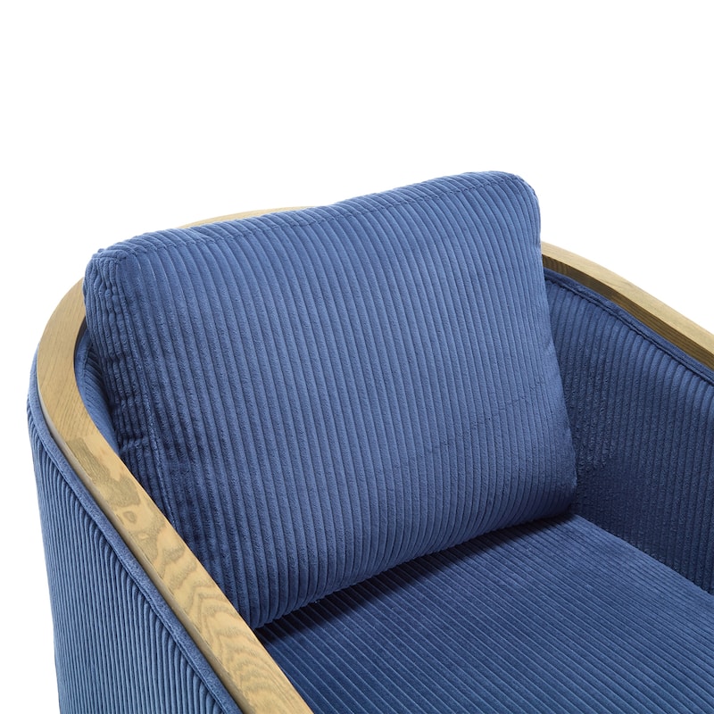 Swivel Barrel Chair Accent Chair Arm Chair - Navy