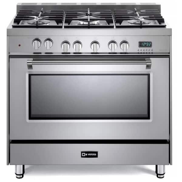 Verona 37 Inch Wide 4 Cu.Ft. Dual Fuel Range with Beveled Oven Door