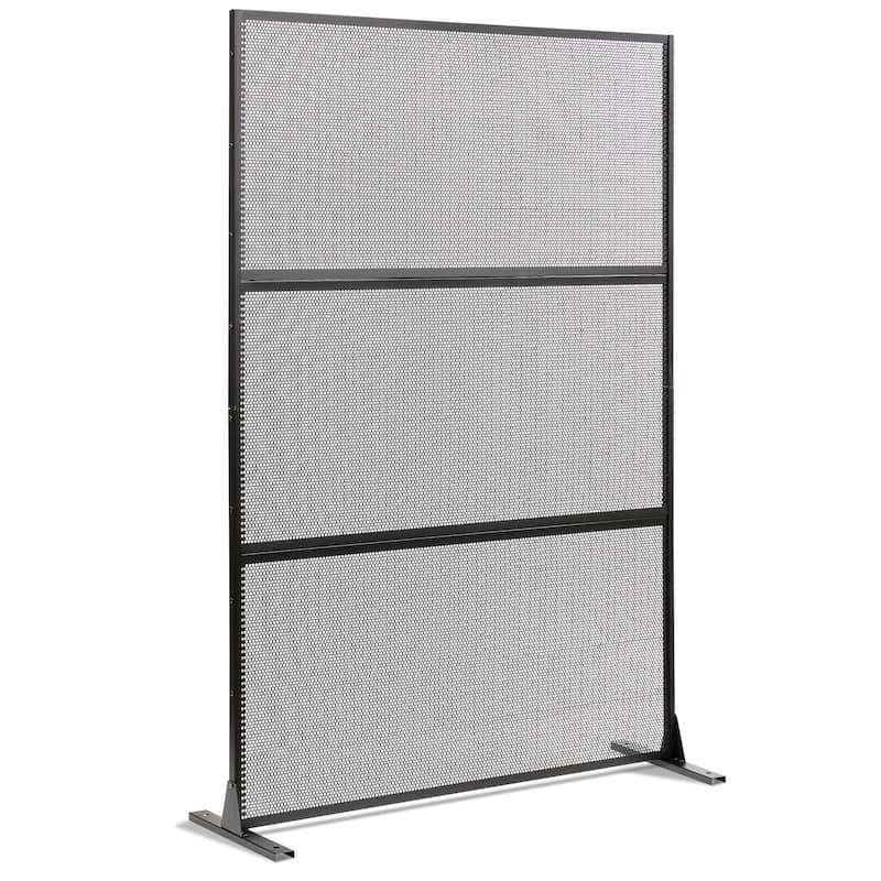 Costway 72”H x 48”W Metal Privacy Screen with Expansion Bolts & - See Details