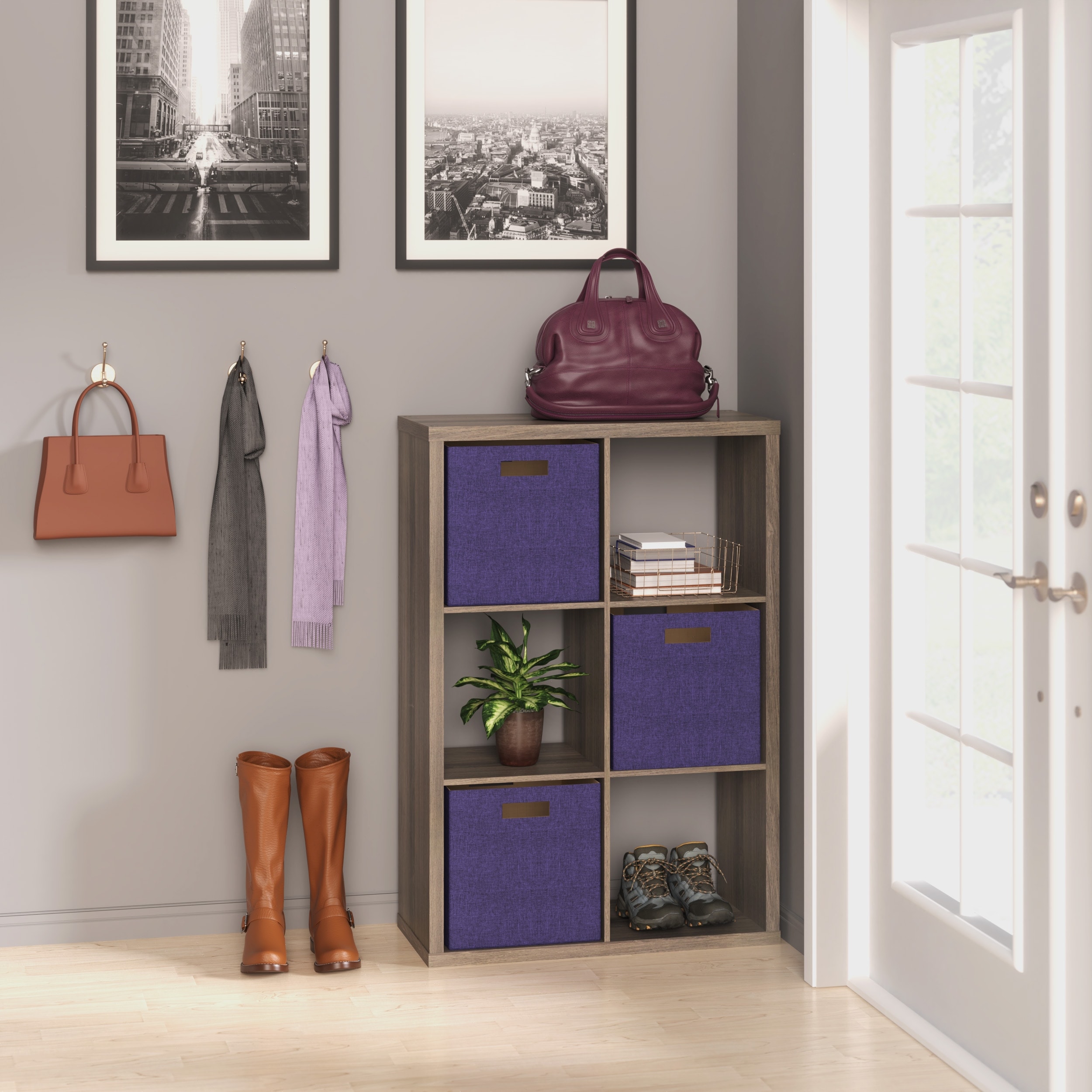 Closetmaid 3 Tier Free Standing Wooden Cubeical Organizer With 6
