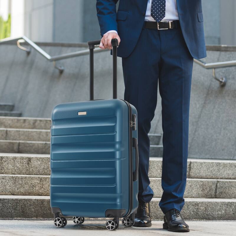 6-Piece ABS Hardshell Luggage Set - Lightweight & Durable Suitcases with Dual Spinner Wheels, Carry-On & Check-In Sizes