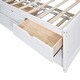 preview thumbnail 5 of 17, Twin Size Wooden Captain Bed with Built-in Bookshelves,Three Storage Drawers and Trundle