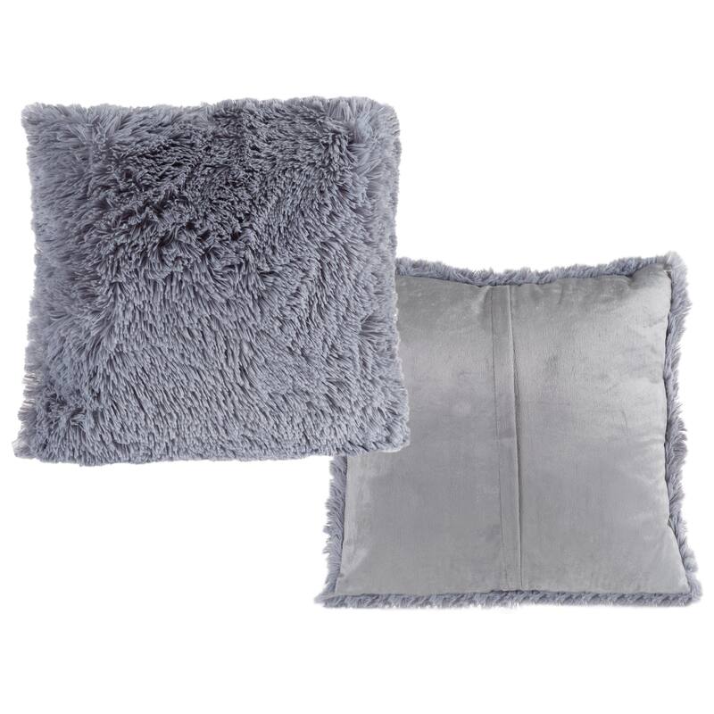 Hastings Home Faux Fur Shag Pillows, Set of 2
