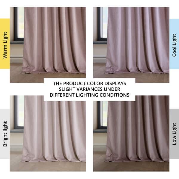 dimension image slide 4 of 21, Exclusive Fabrics Heritage Plush Velvet Room Darkening Curtains (1 Panel) Luxury Velvet Curtains for Bedroom & Living Room.