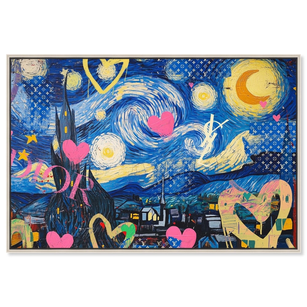 Starry Night Graffiti Canvas by Art Remedy