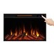 preview thumbnail 8 of 10, Crawford 48" Slim Electric Fireplace in White by Real Flame