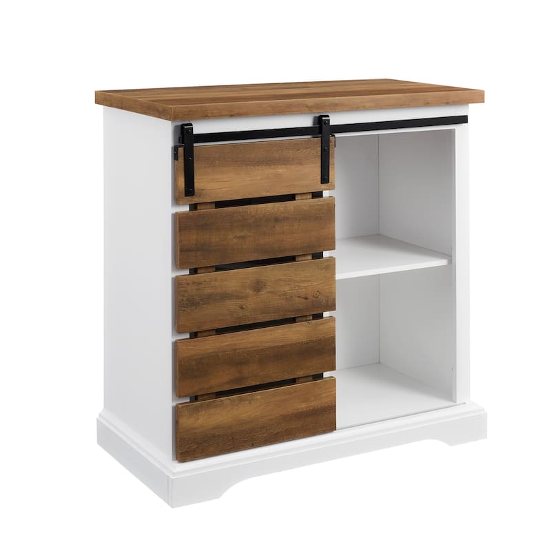 Middlebrook Kujawa 32-inch Sliding Slat Door Cabinet