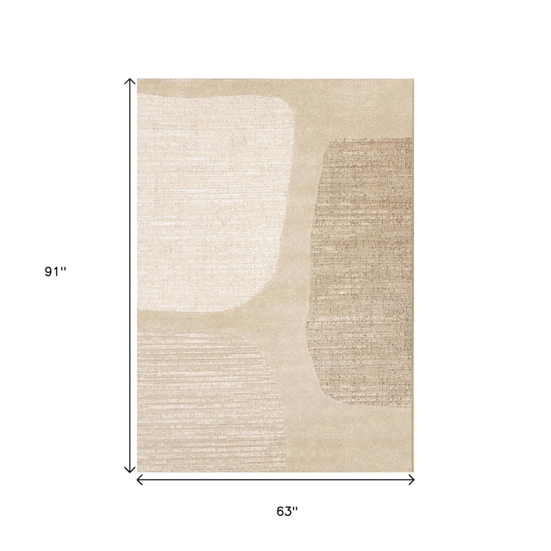 HomeRoots Abstract Modern Rectangle Area Rug