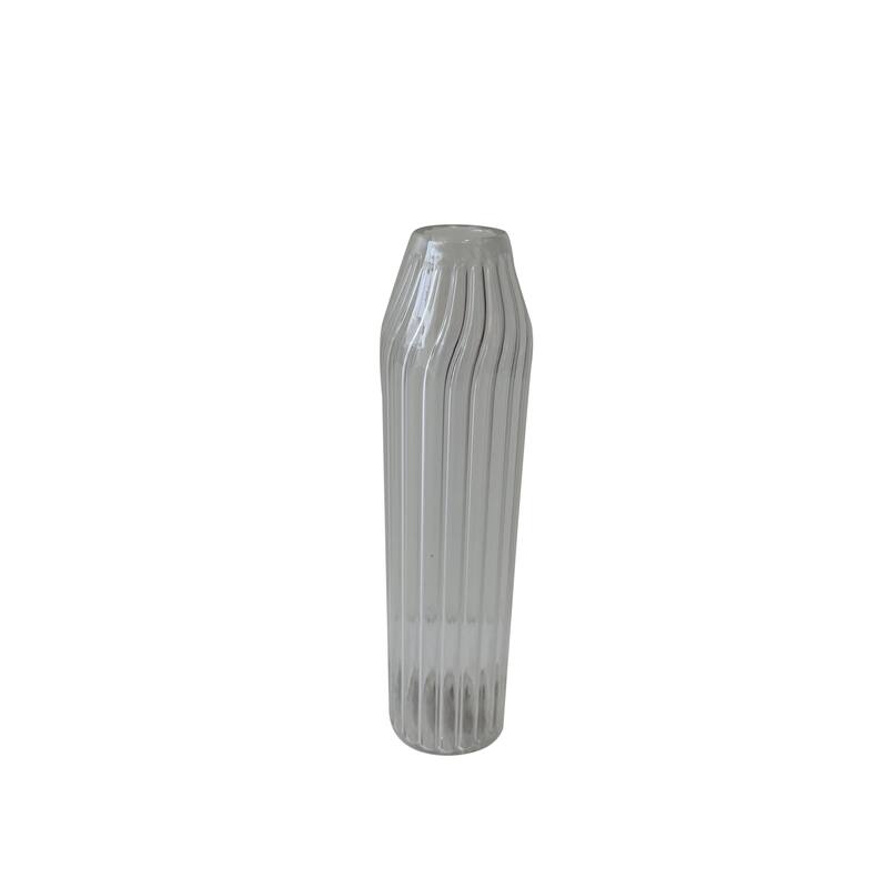 Decorative Clear Glass Bottle/Vase Dia 2" & H 8" - CLEAR - CLEAR