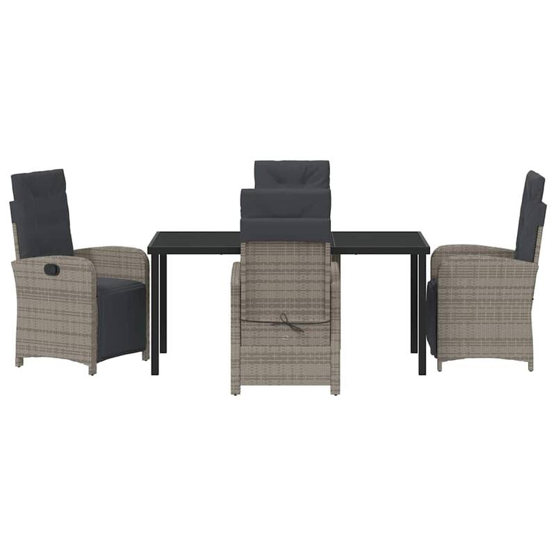 vidaXL Garden Dining Set with Cushion Poly Rattan