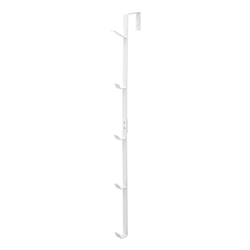 Yamazaki Home Over-the-Door Vertical Hooks, Steel, Up To 1.375" Door, Holds 11 lbs - L 3.54 x W 0.59 x H 21.26 inches - White
