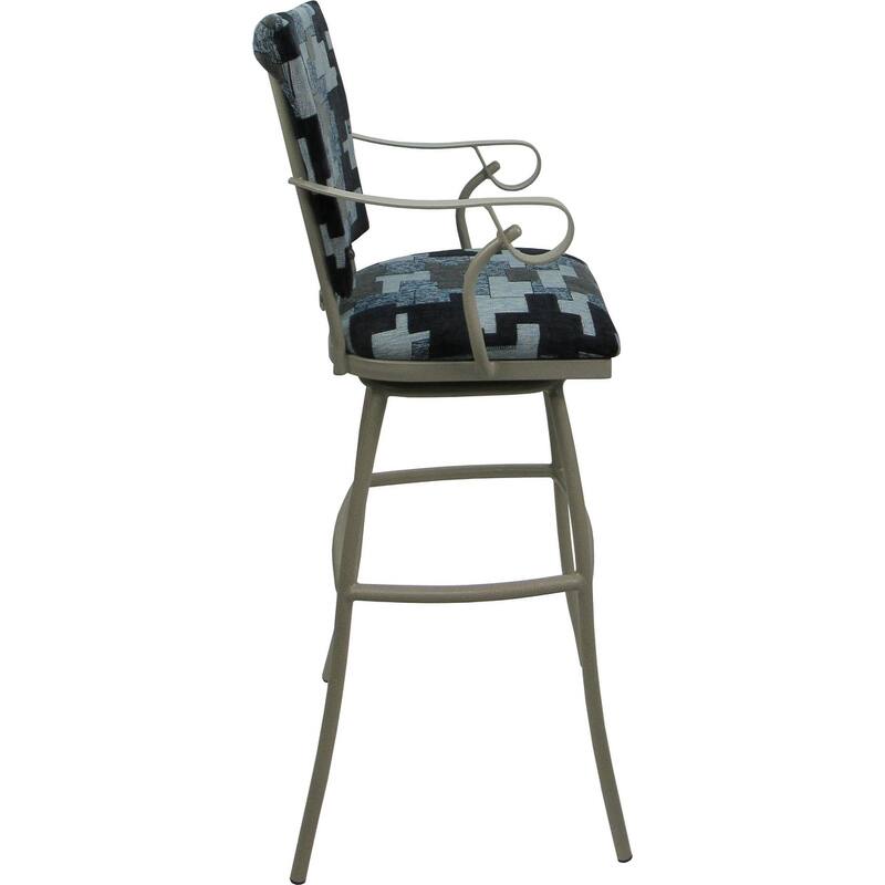 Outdoor Indoor Bar Stool Counter Extra Tall - Jenna Padded Back with Arms