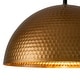 preview thumbnail 44 of 50, 1-Light Industrial Farmhouse Oversized Pendant Gold Leaf Hammered Semi-Sphere Dome Pendant Light for Kitchen Island