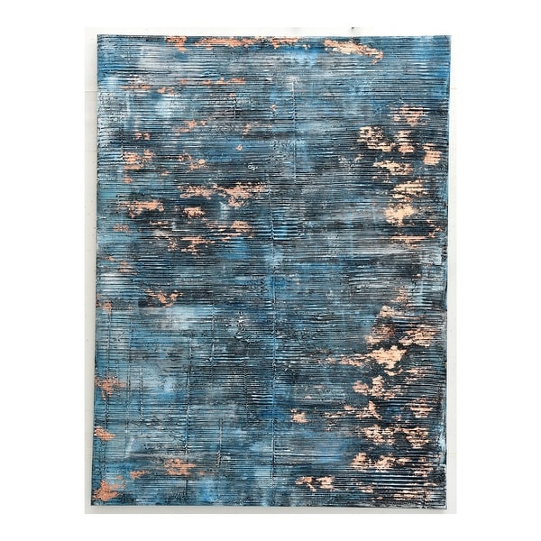 Aurelle Home Modern Ribbed Texture Blue Wall Decor. Opens flyout.