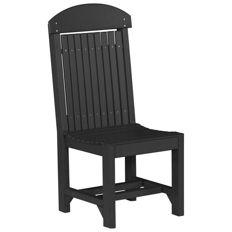 Set of 4 Poly Lumber Classic Dining Chairs - Side Chair - Black - Dining Height