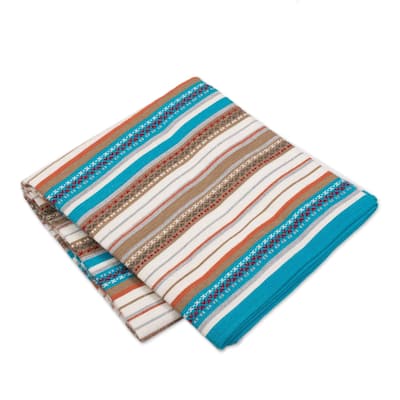 Novica Handmade Morning Stripes Throw