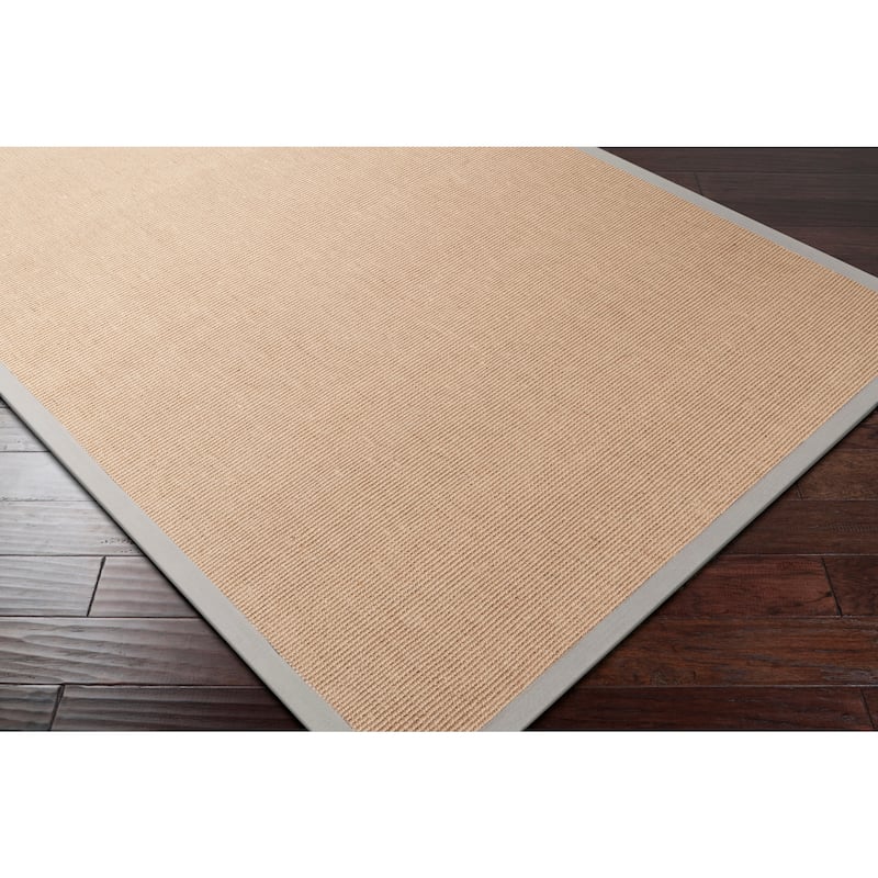 Handwoven Eco Natural Fiber Jute Cotton Bordered Casual Area Rug