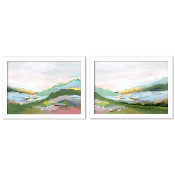slide 1 of 5, Highland by PI Creative Art 2 Piece White Framed Print Wall Art Set 11 x 14