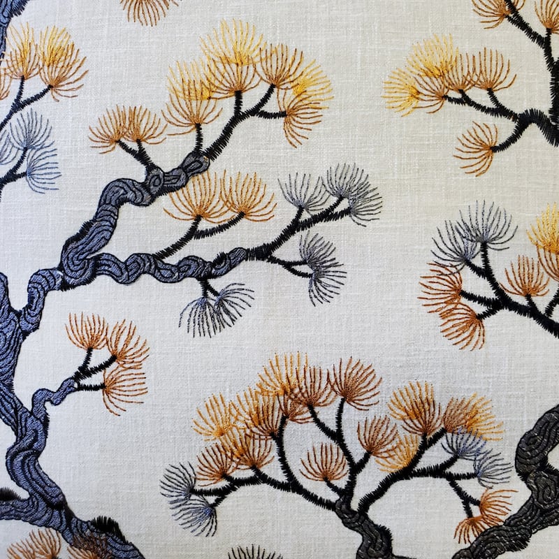 Bonsai Pine 12x19 Throw Pillow with Polyfill Insert, Onyx Amber