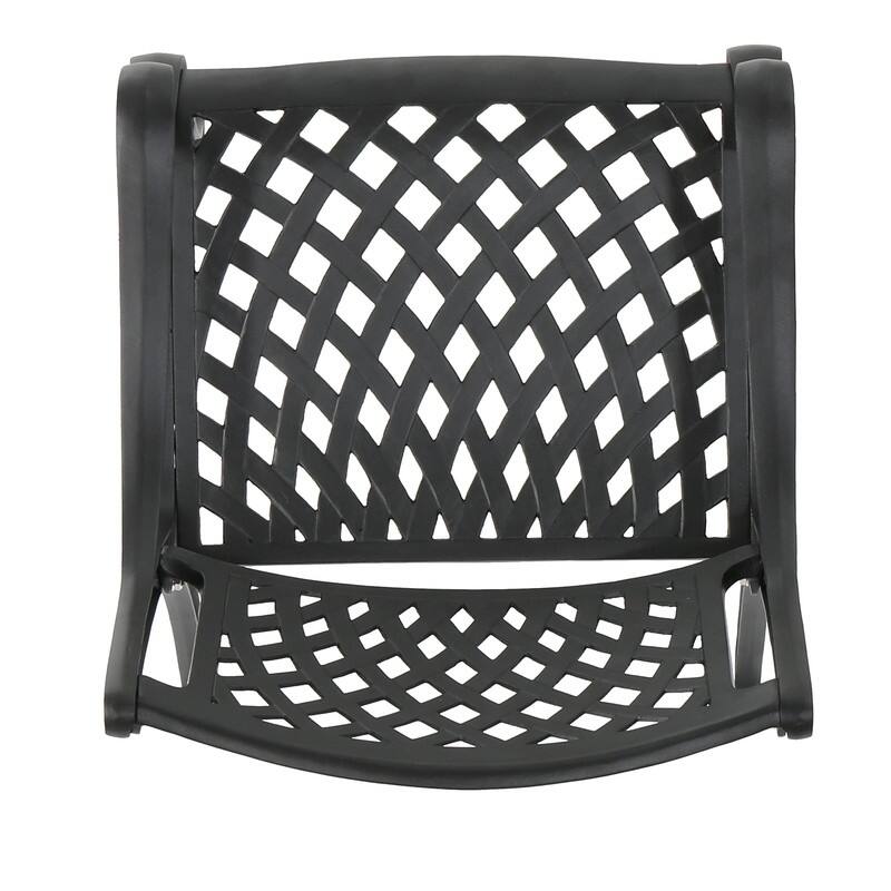 Cayman Arch Mesh Patio Chairs (Set of 2) - Outdoor Dining Aluminum Seating with Weather-Resistant Finish