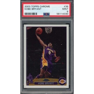 Kobe Bryant 2003 Topps Chrome Basketball Card #36 Graded PSA