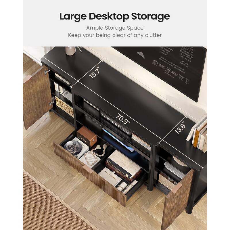 TV Stand TV Console Cabinet with Storage and Shelf Drawer TVs up to 80 Inch