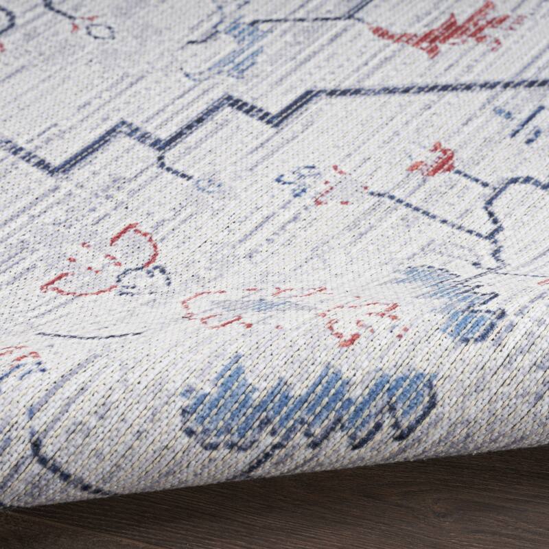 Power Loomed Floral Traditional Area Rug - 72' X '48' X '0.28