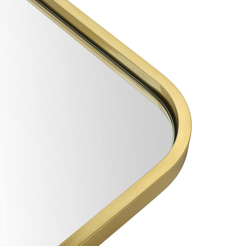 Rounded Rectangle Bathroom Vanity Mirror, Vertically/Horizontal Hanging