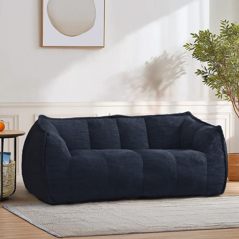 Teddy Fleece 2-Person Bean Bag Sofa