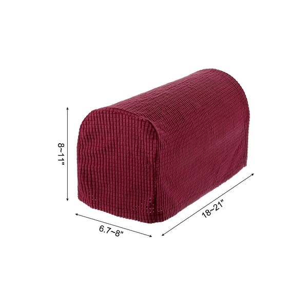 dimension image slide 2 of 9, Stretch Armrest Cover Armchair Slipcover for Sofa Couch 2 Pcs