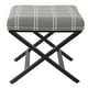 preview thumbnail 49 of 53, Porch & Den Boucher Modern Metal X-base Square Ottoman