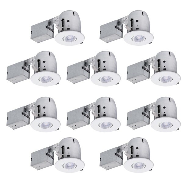 Globe Electric 90540 4" Recessed Lighting Kit Combo 10 Pack