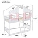 preview thumbnail 7 of 43, Twin Wood House Bunk Bed with Roof & Safety Guardrails