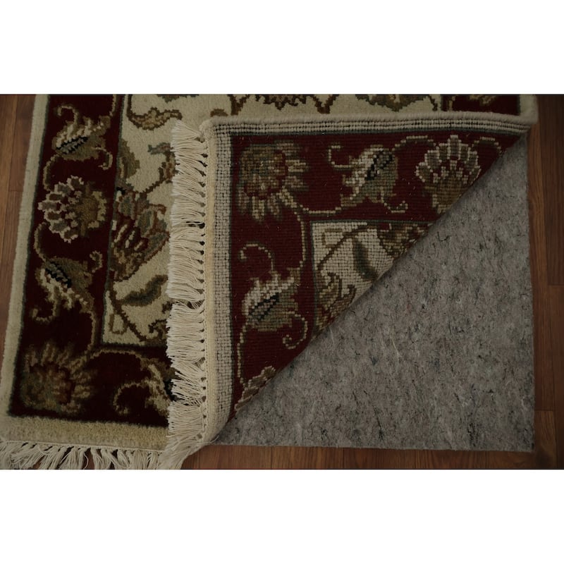 Hand Knotted Oriental 100% Wool Carpet Transitional Floral Beige & Ivories Oushak Area Rug - 3' 1'' X 2' 0''