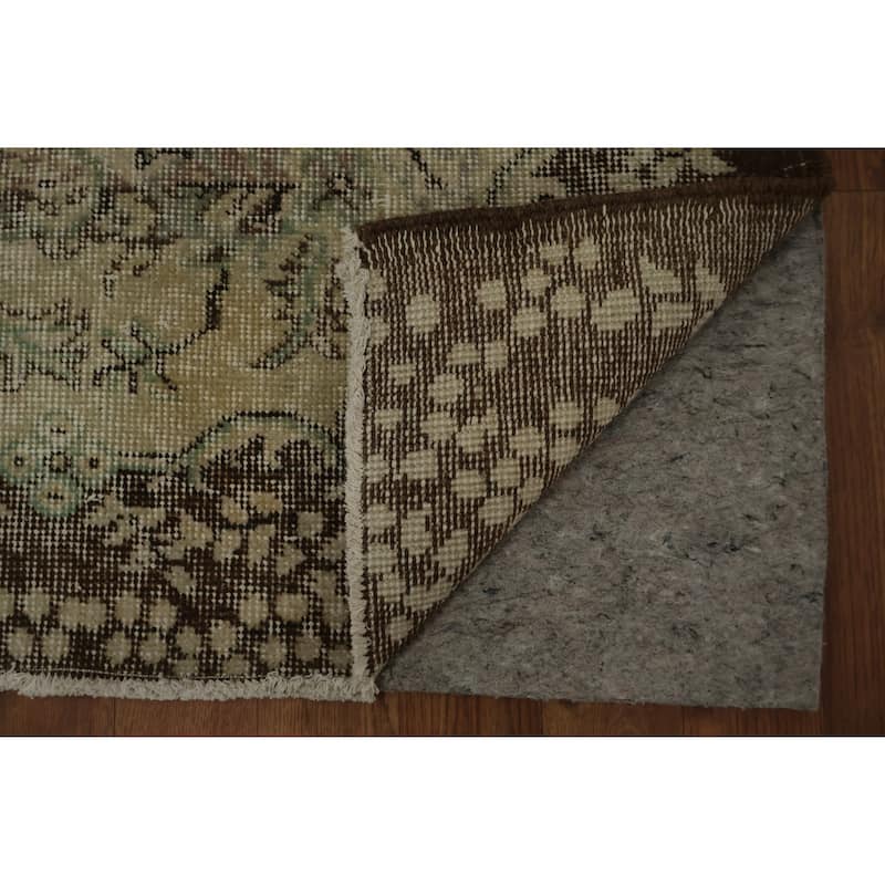 Hand Knotted Oriental 100% Wool Carpet Transitional Floral Beige & Ivories Anatolian Area Rug - 7' 0'' X 3' 11''