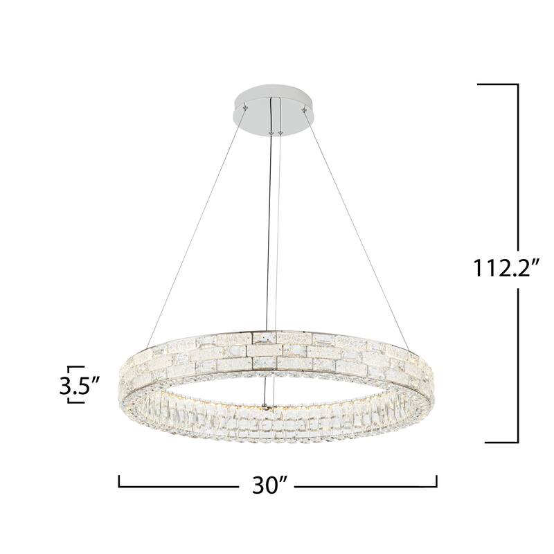 Artcraft Elegance Integrated LED Chandelier - Chrome Finish