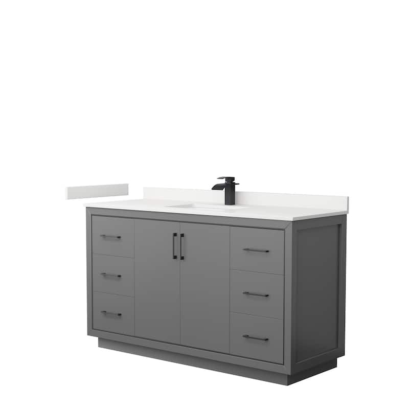 Icon 60-inch Single Vanity, Quartz Top