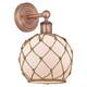 Option Antique Copper / White Glass with Brown Rope