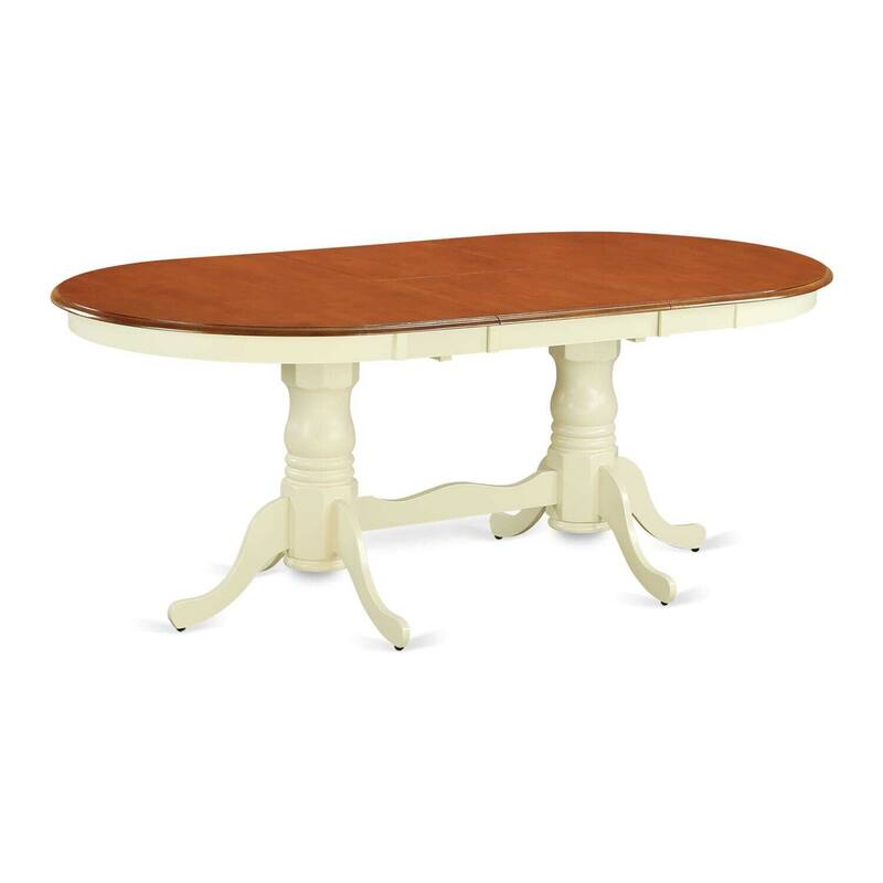 Dining Room Table Set 8 Chairs Oval Table Butterfly Leaf Linen White Finish