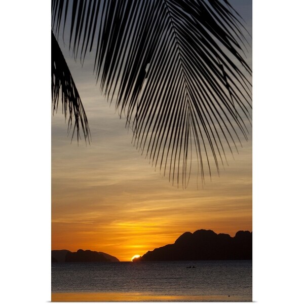 "sunset view of tropical islands from the beaches of corong corong" Poster Print