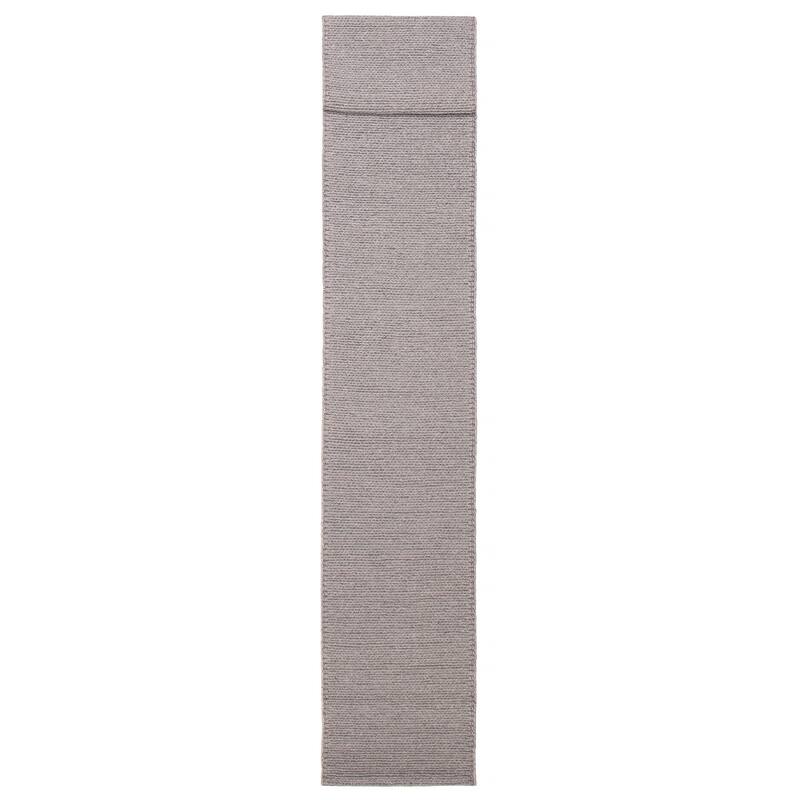 ECARPETGALLERY Braid weave Sienna Grey Wool Rug - 2'4 x 21'10 - Grey - 2'4 x 21'10