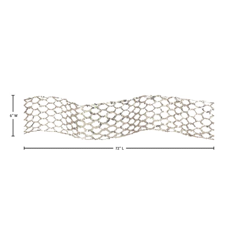72"X6W Sequin Open Weave metallic Garland